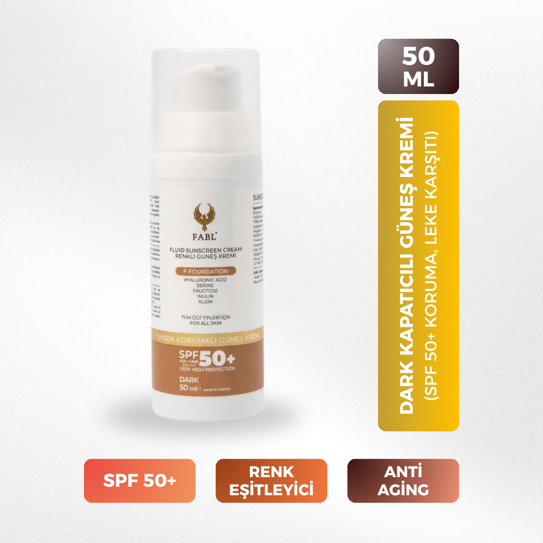 5 FABL Dark Kapatıcılı Güneş Kremi 50 ml I SPF 50+ - Görsel 1