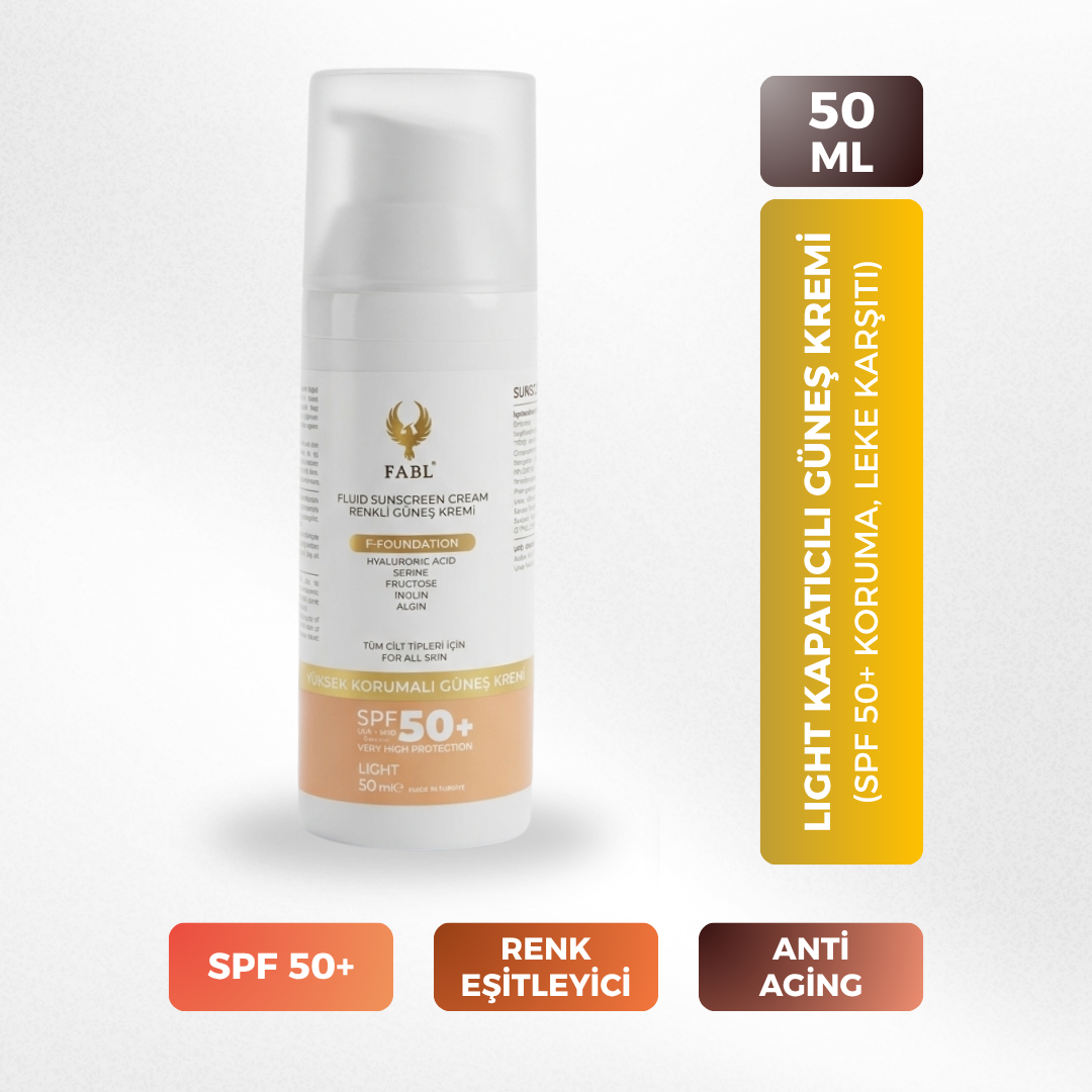6 FABL Light Kapatıcılı Güneş Kremi 50 ml I SPF 50+ - Görsel 1